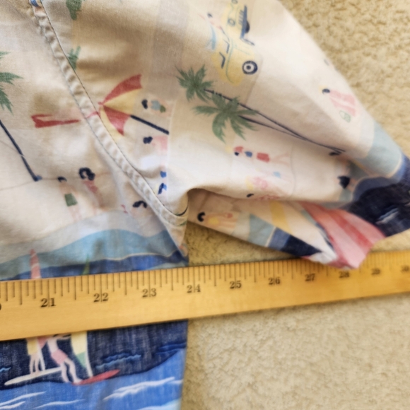 REYN SPOONER Men’s Shirt Large Blue Cotton Reverse Print Hawaiian Sailboats - Picture 10 of 10